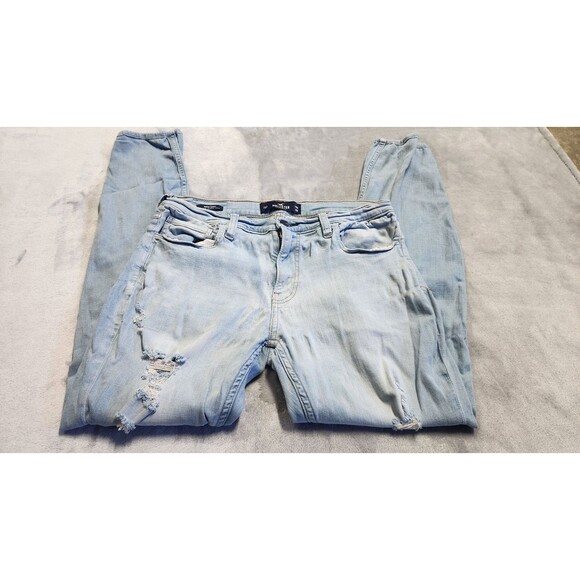 Hollister Men's Size 34X32 Blue Distressed Super Skinny Jeans - Picture 1 of 9